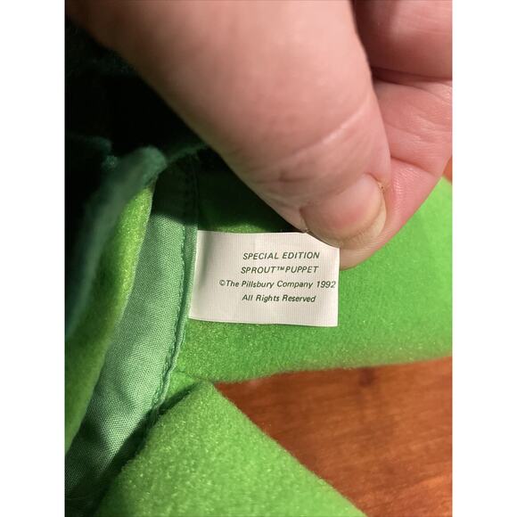 Pillsbury Special Edition Jolly Green Giant Sprout Plush 12" Puppet 1992 VTG - Picture 4 of 5